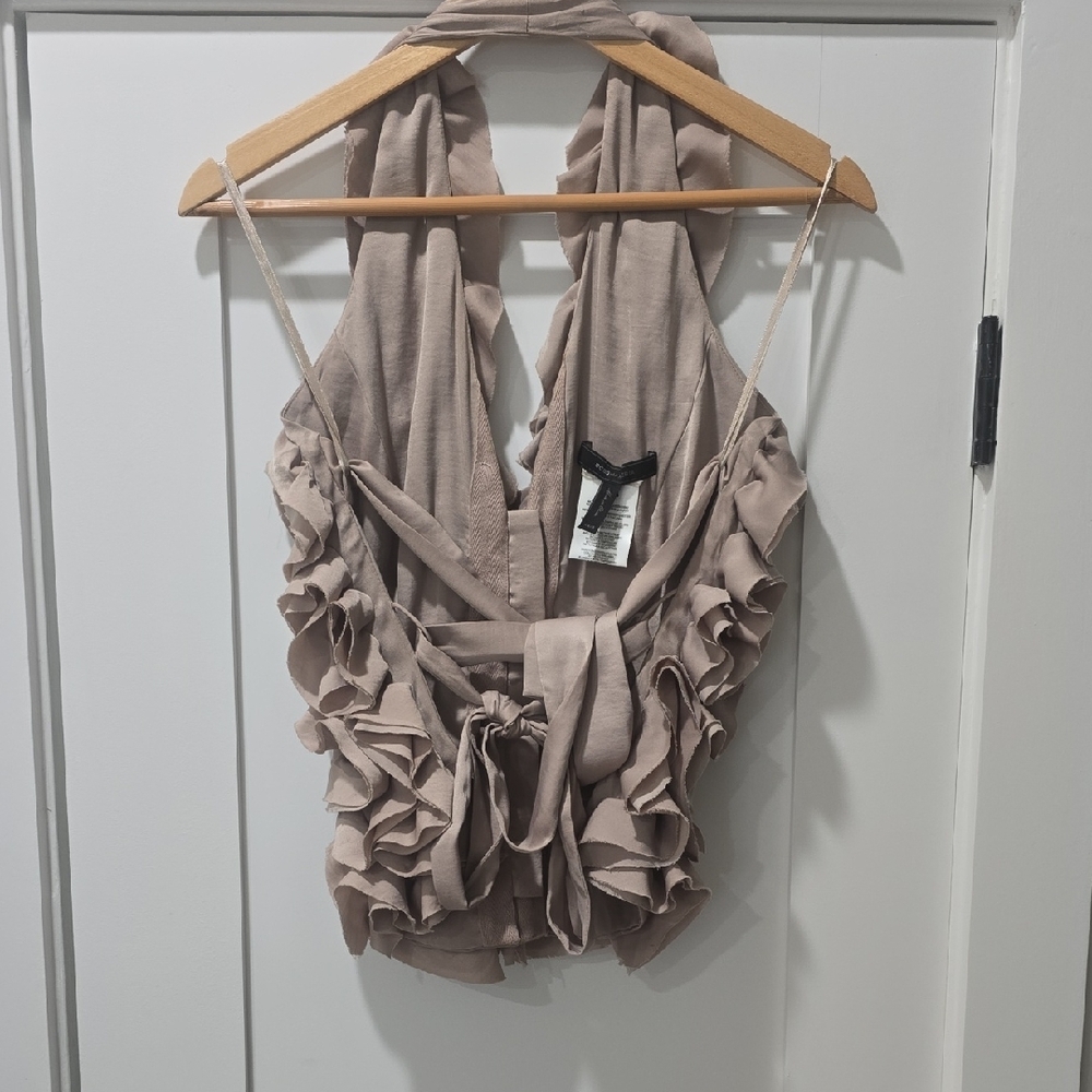 BCBGMaxAzria Ruffle Halter Top - XS/S - Picture 6 of 9